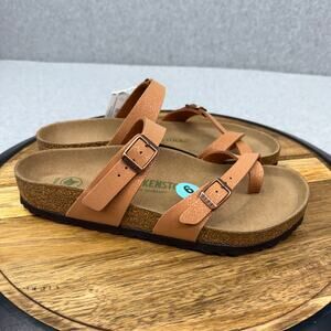 Birkenstock Mayari Sandals Women's 8 (39) Vegan Strappy Brown Burnt Orange NWT